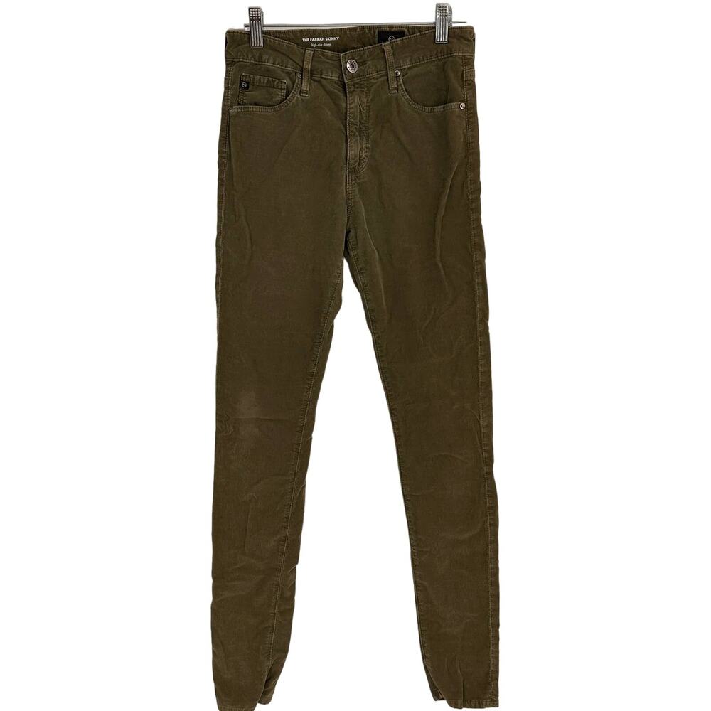 Ag Adriano Goldschmied The Farrah Skinny Mid Rise Corduroy Jeans Size 26